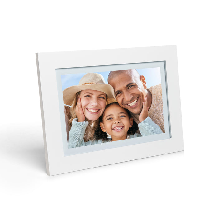 PhotoSpring Classic 10-inch digital photo frame in white